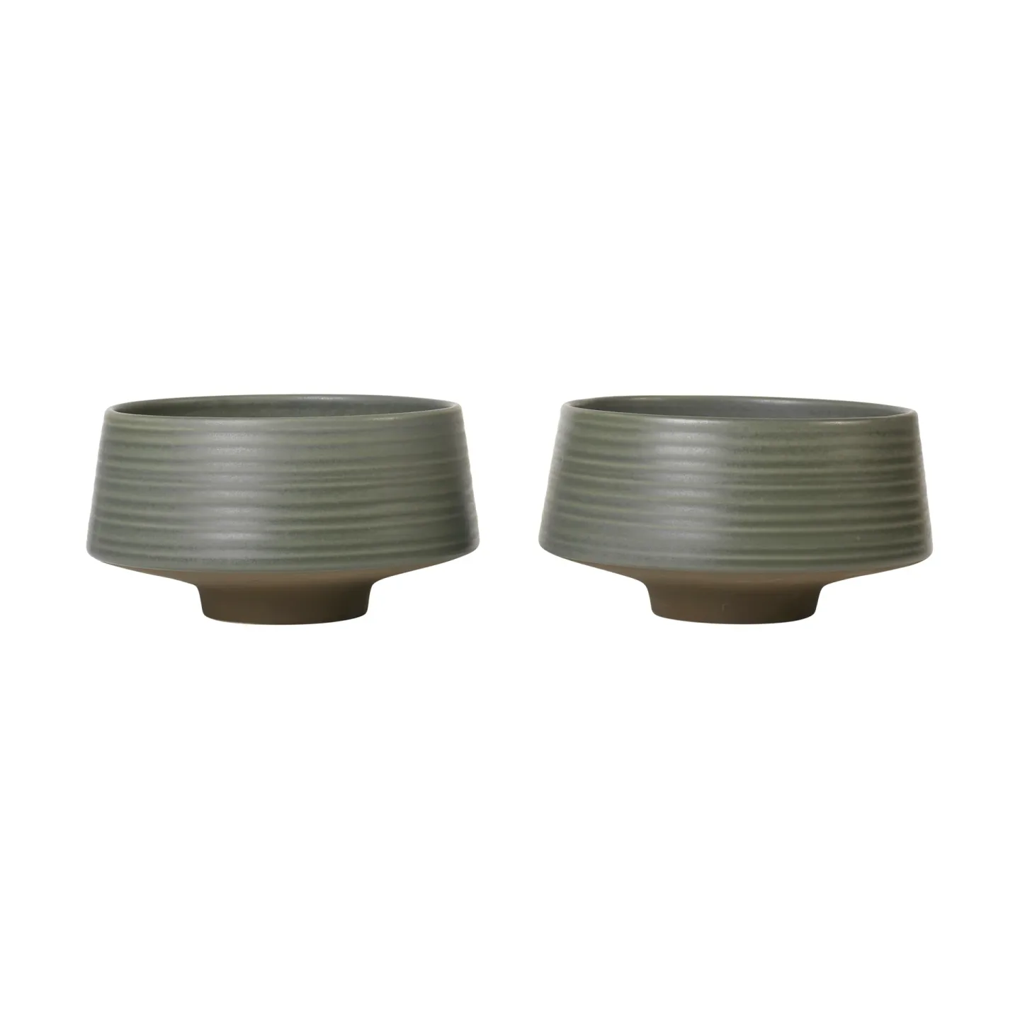 Broste Copenhagen Miko Schale Ø14 cm 2er-Pack Dark green