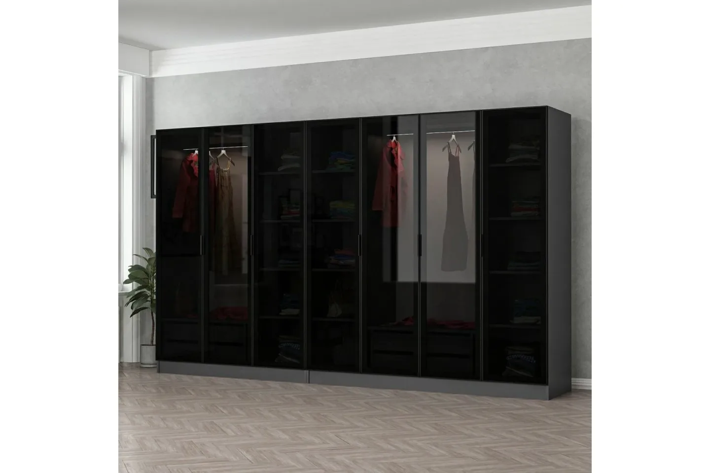 Fruitland Garderob 315 cm - Antracit