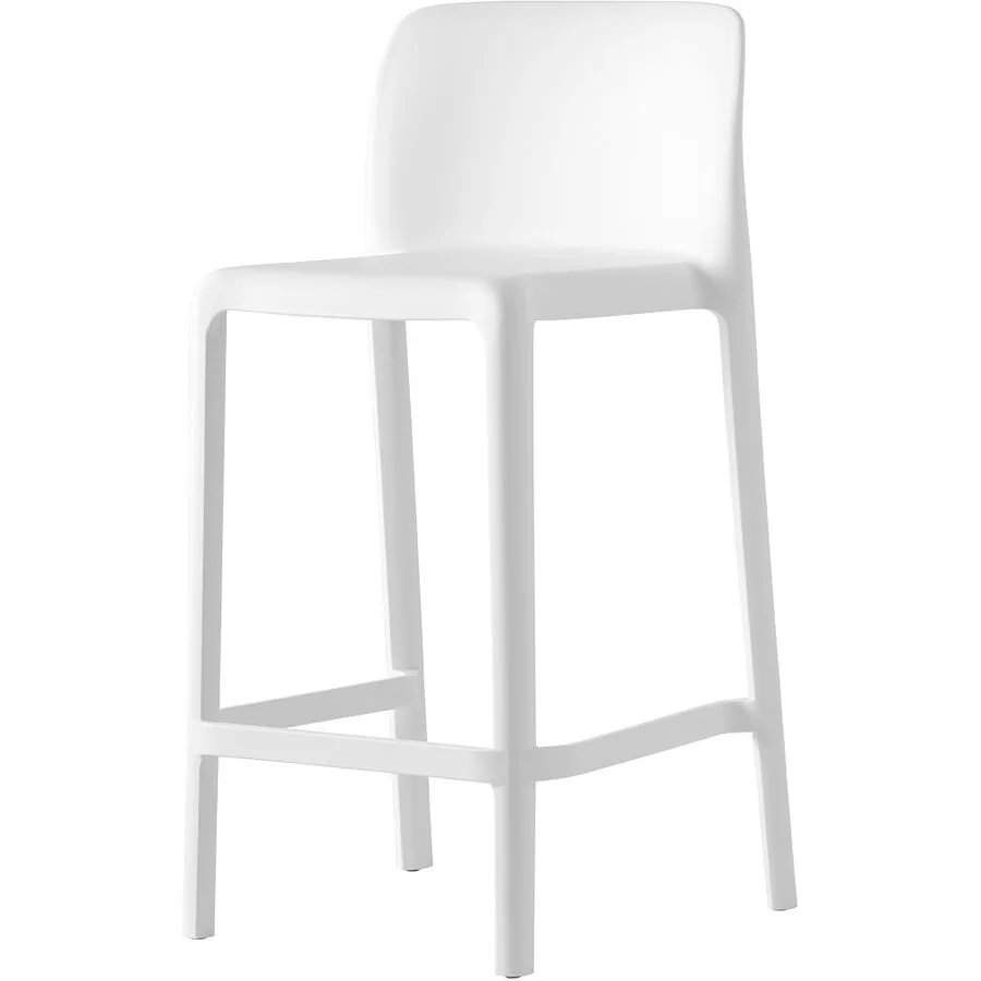 CONNUBIA Barhocker 2er-Set Bayo schneeweiss Recyceltes Polypropylen H 90 cm