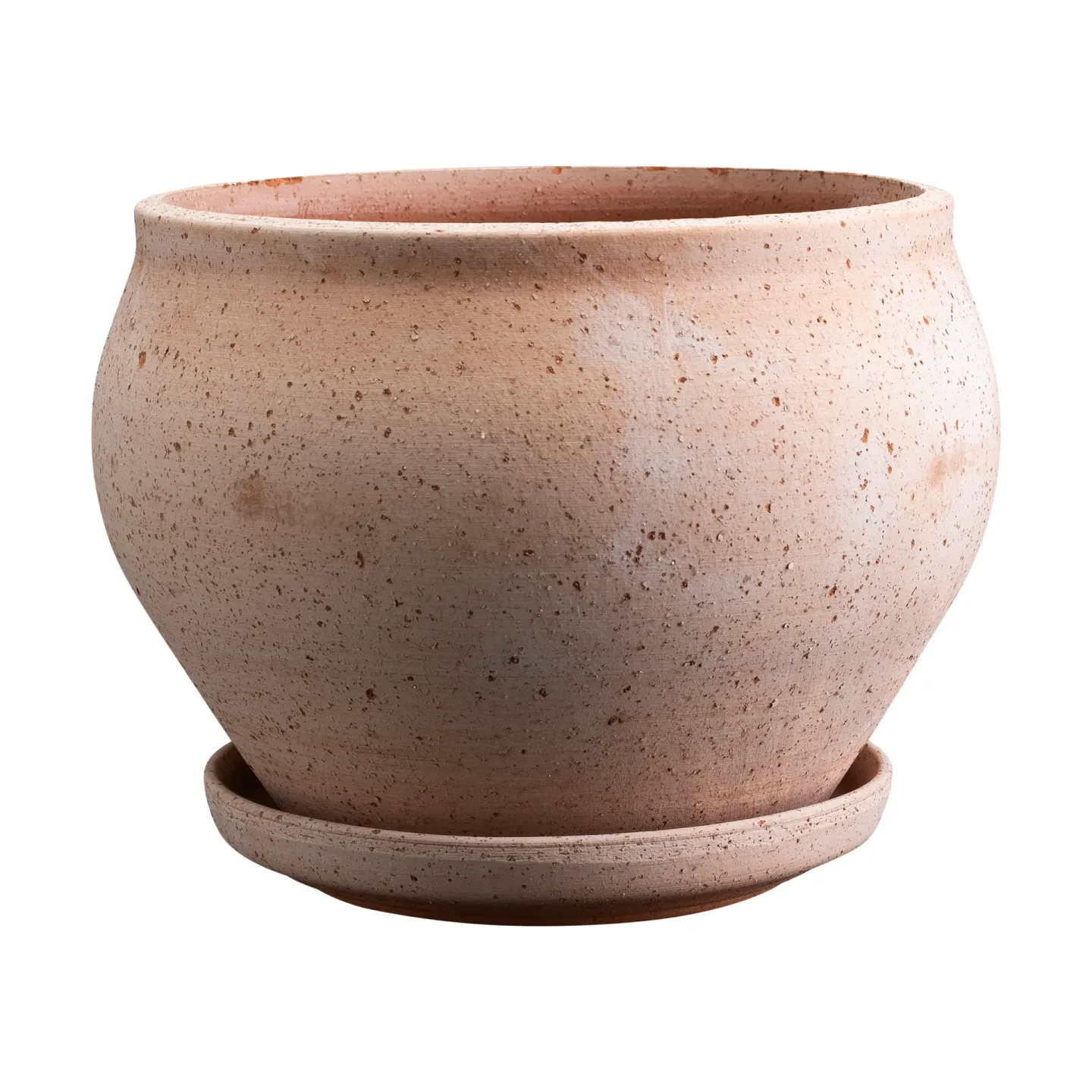 Bergs Potter Delphi Topf mit Untersetzer 2-teilig Rosa, Ø24 cm, niedrig