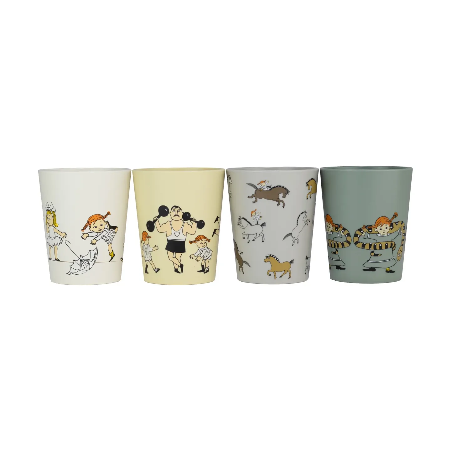 Rätt Start Pippi Circus Sammelbecher 15 cl 4er-Pack Multi