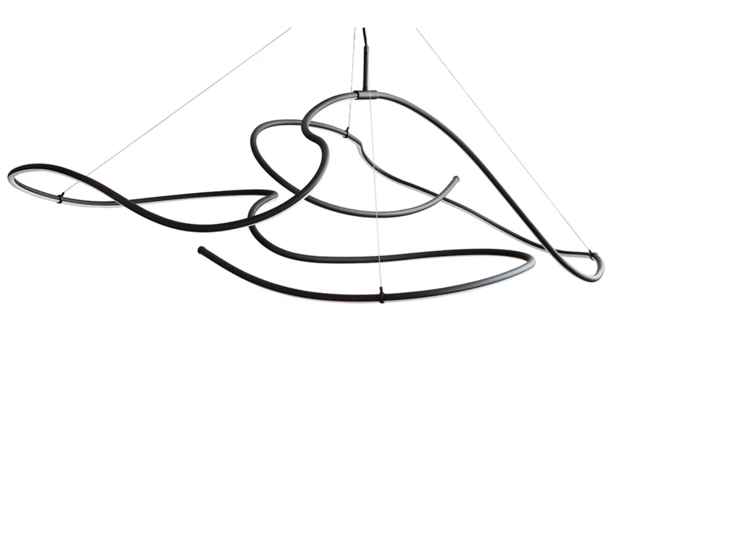 Ghost LED-hengelampe, 155 cm, svart - 101 Copenhagen - Stue - Design - Aluminium - Med en lyskilde