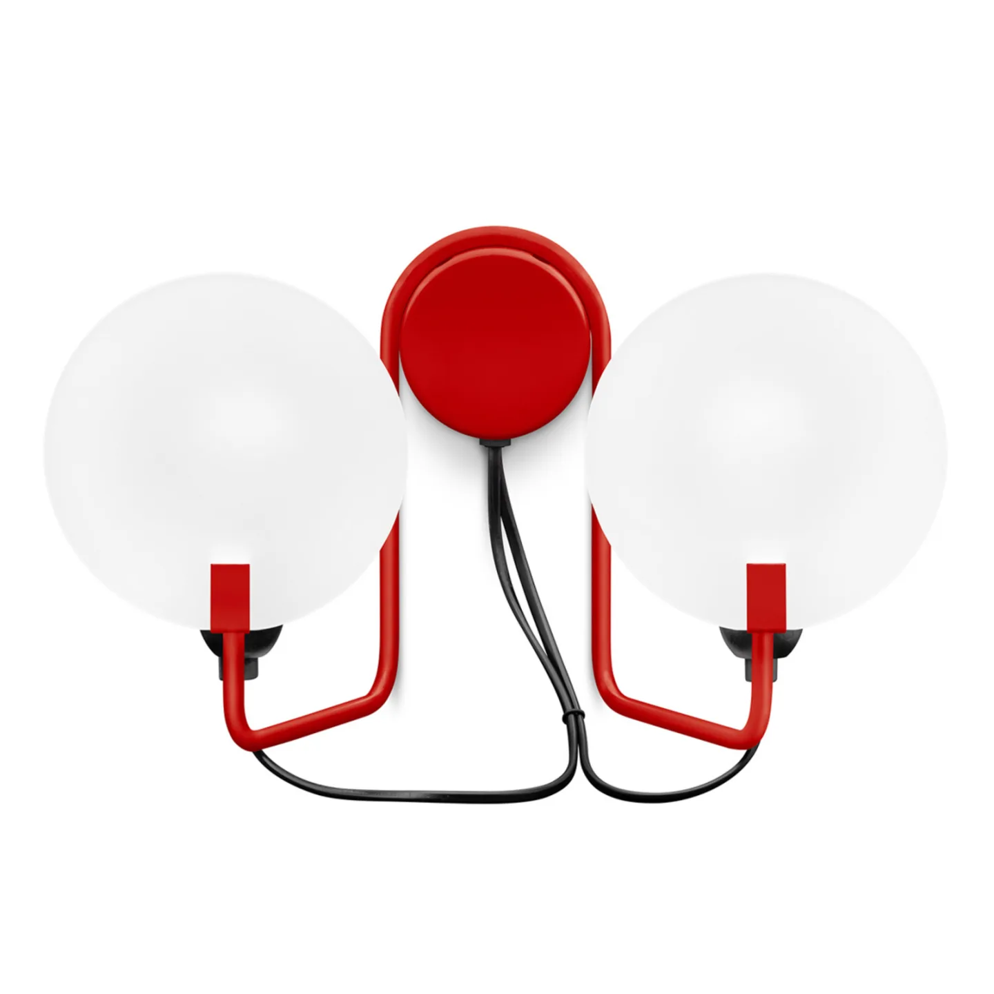 Bugia LED-Wandleuchte, rot, zweiflammig - Stilnovo - Wohnzimmer - Design - Metall - Mehrflammig