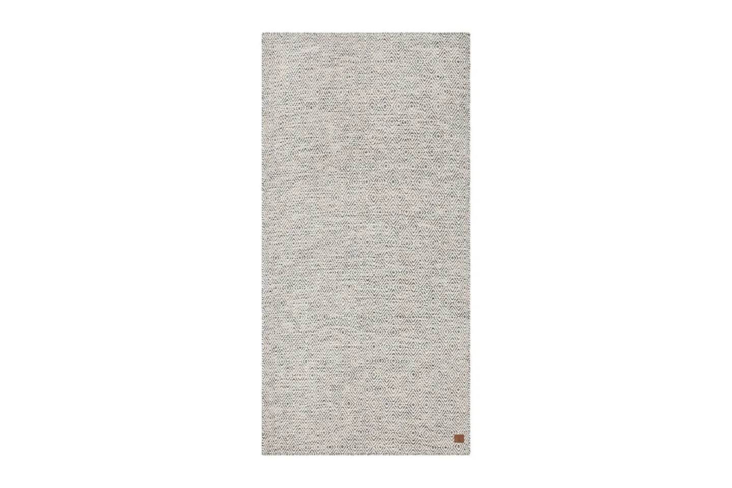 Gåsöga Ullmatta 75x200 cm Oval - Grå