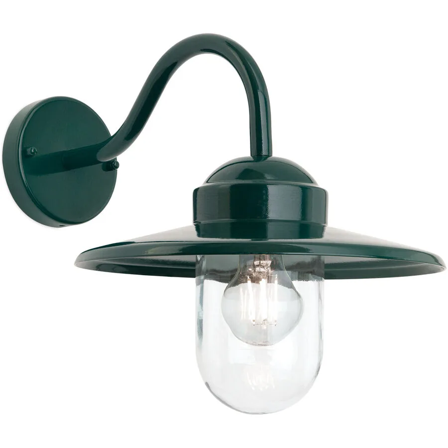 Wandlampe aussen Edward Grün Aluminium 38 cm