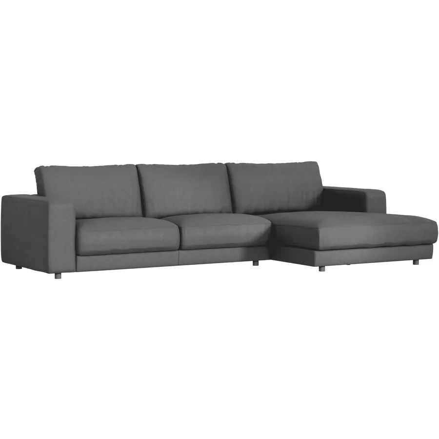 Ecksofa Ava Rechts Bezug: 100% Polyester steel B 330 T 170 cm - Möbel Konfigurator: Traummöbel individuell zusammenstellen