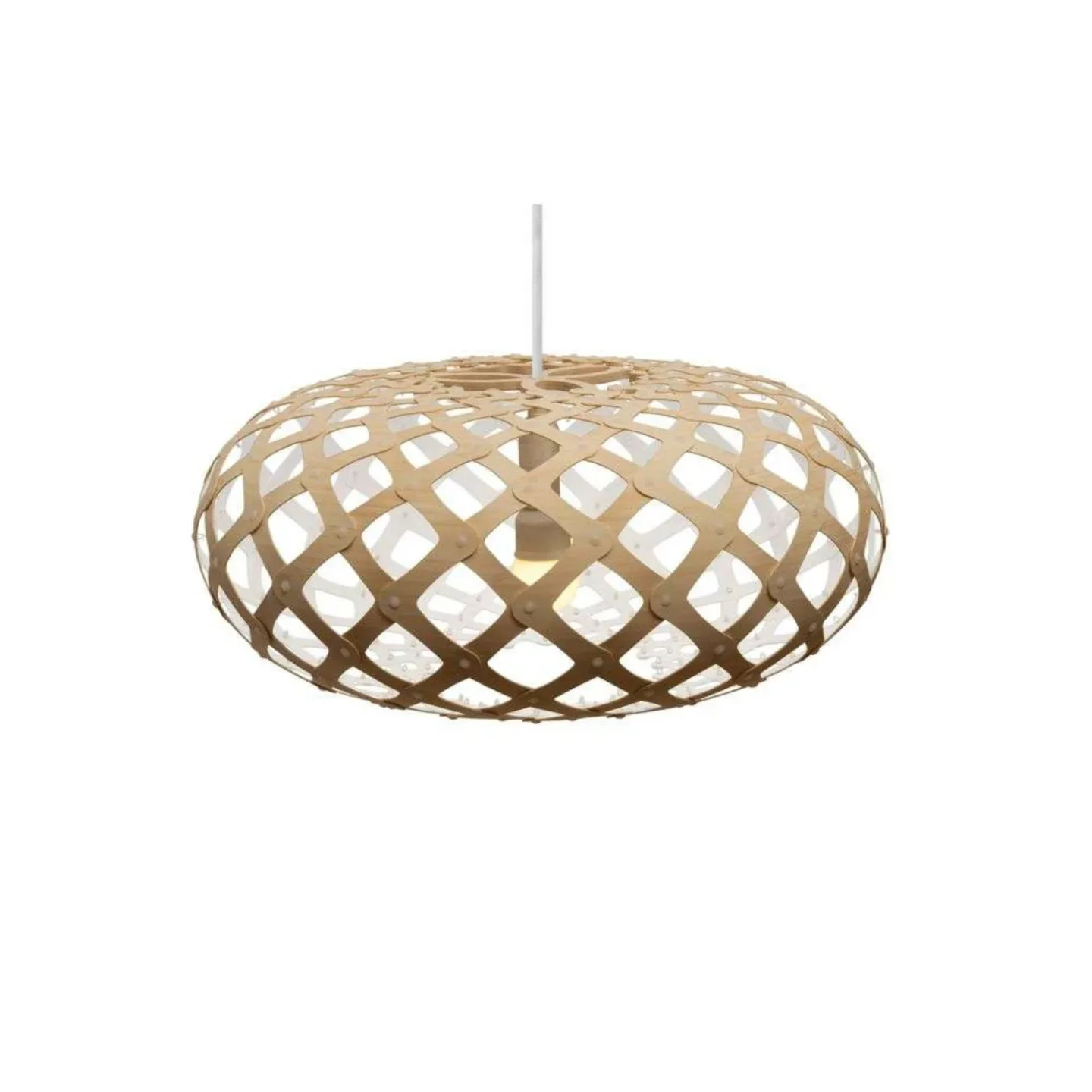 Kina Pendel Ø44 Hvit 1 Side - David Trubridge - Stue - Bambus