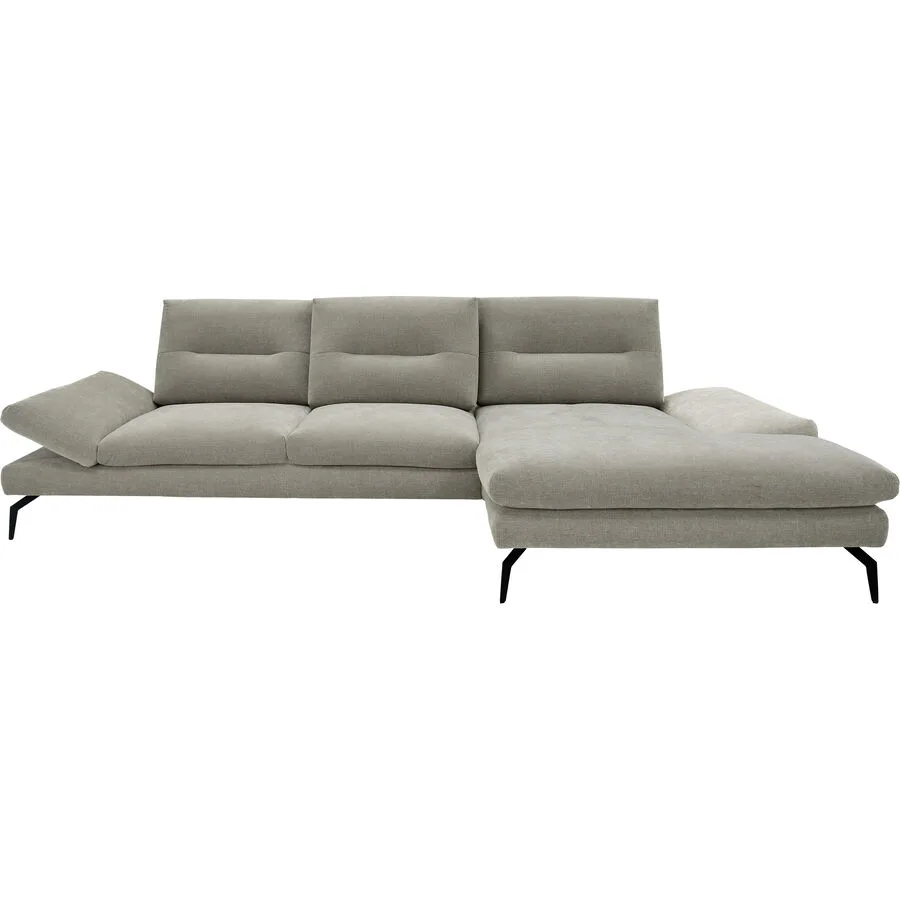 Sofa Trevi Rechts hellgrau B 300 T 165 cm