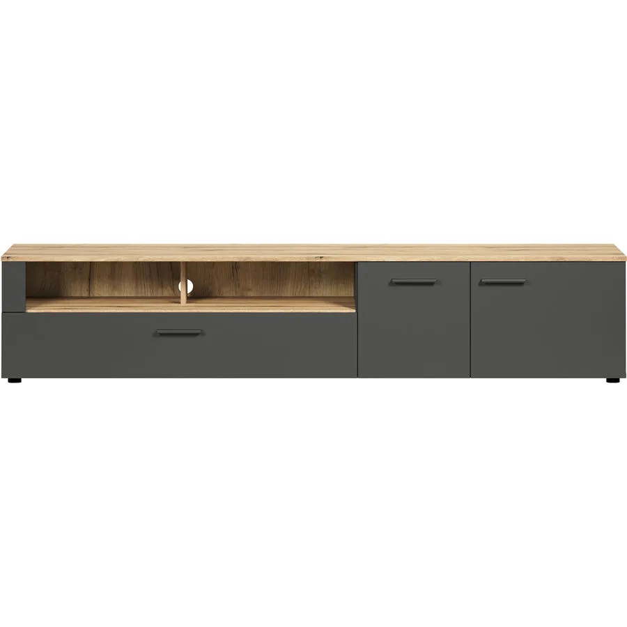 TV-Möbel Baldwin anthrazit Holzwerkstoff B 210 cm