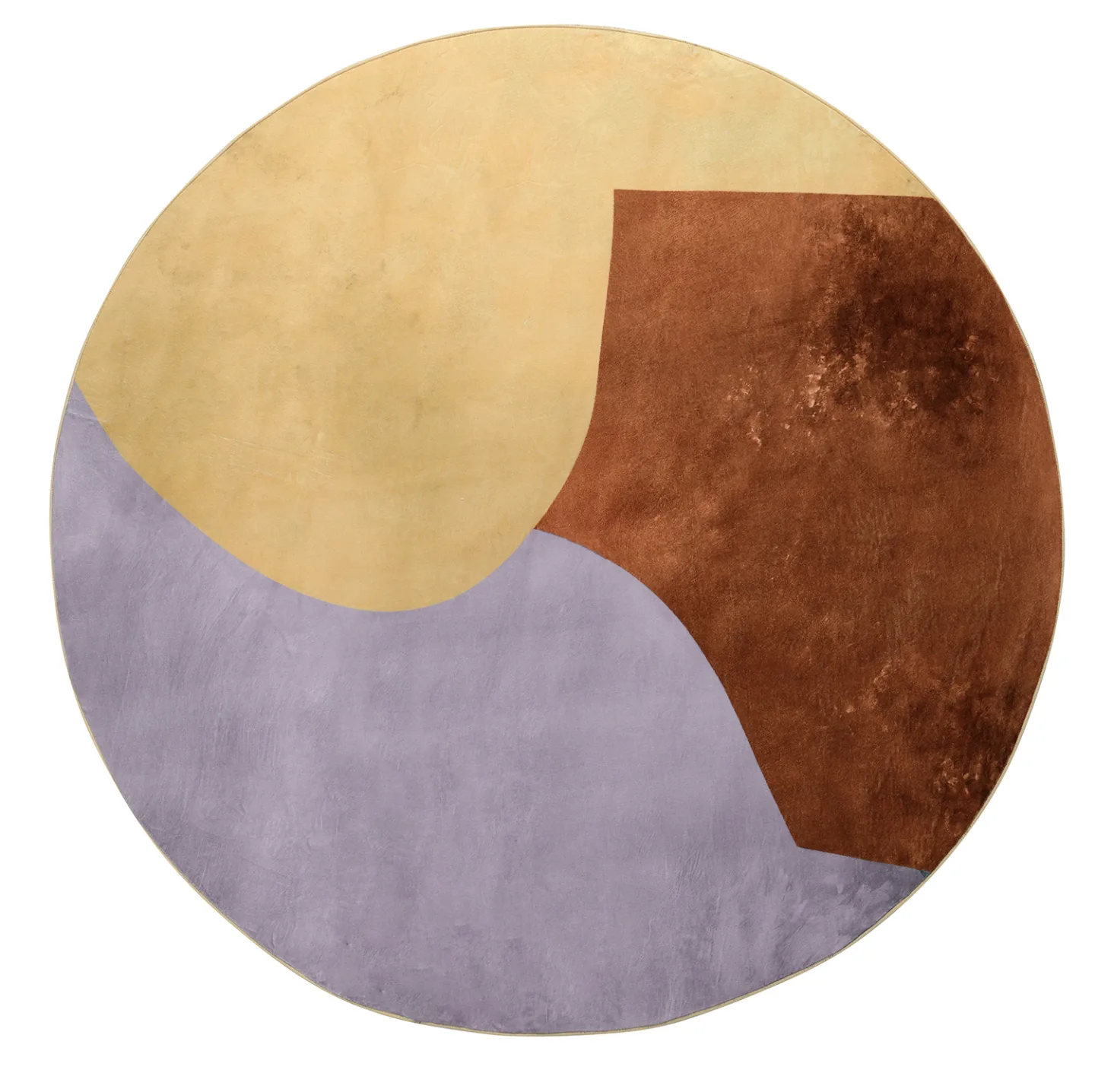 Rundt teppe - Lazio (champagne) (Størrelse: Ø 160 cm)