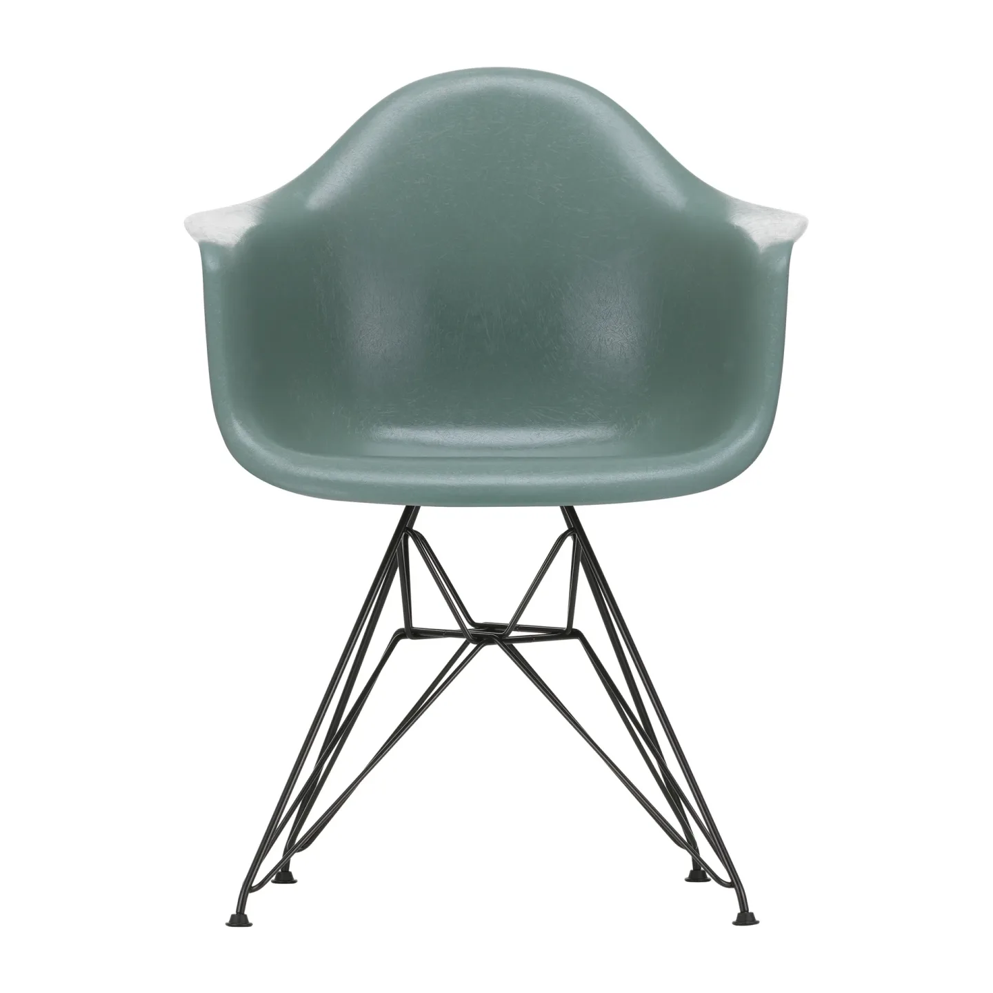 Vitra Eames fiberglass armchair DAR karmstol Sea foam green-Basic dark