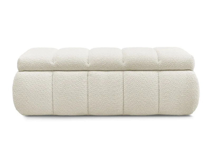 Bettkasten BOBOCHIC DENALI Boucle-Stoff weiss