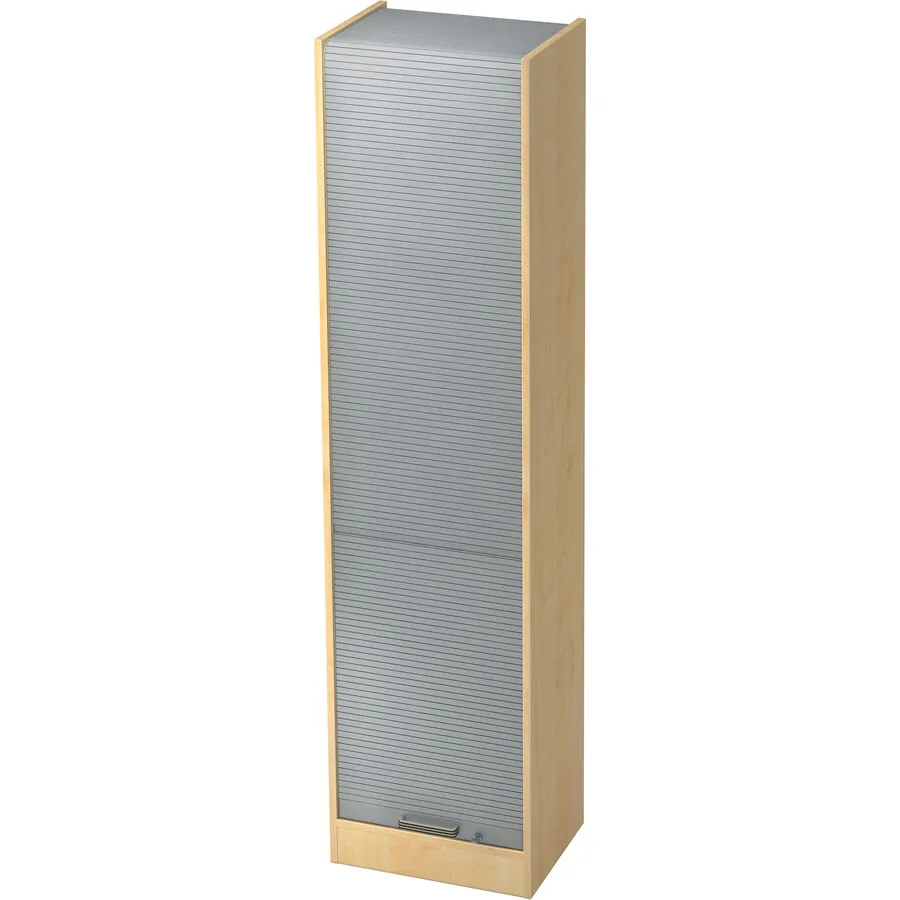 Aktenschrank Office Silber, Ahorn Dekor Holzwerkstoff, Kunststoff B 50 cm H 200.4 cm