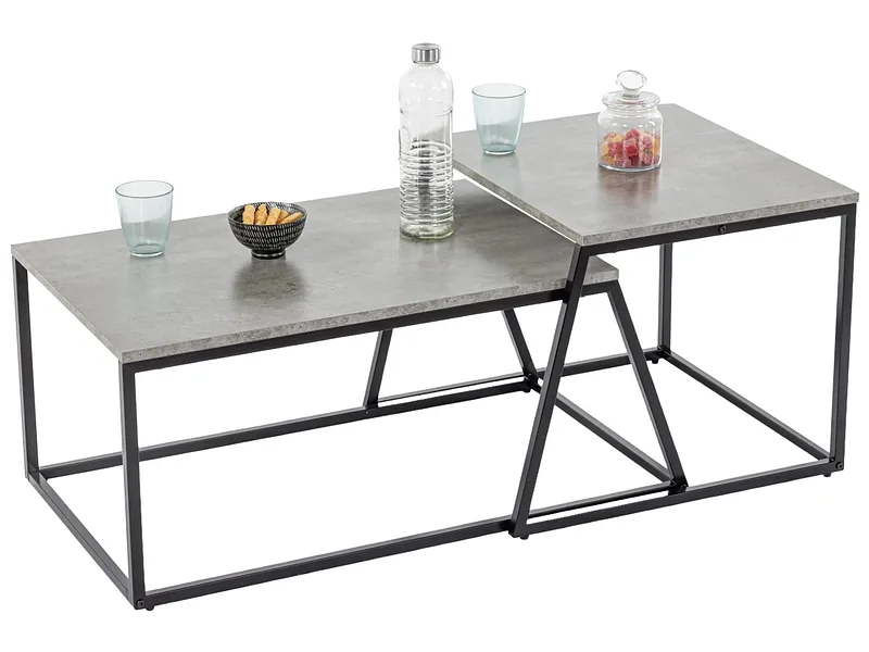 Set für Couchtische BANGKOK 50x83x38.5cm grau