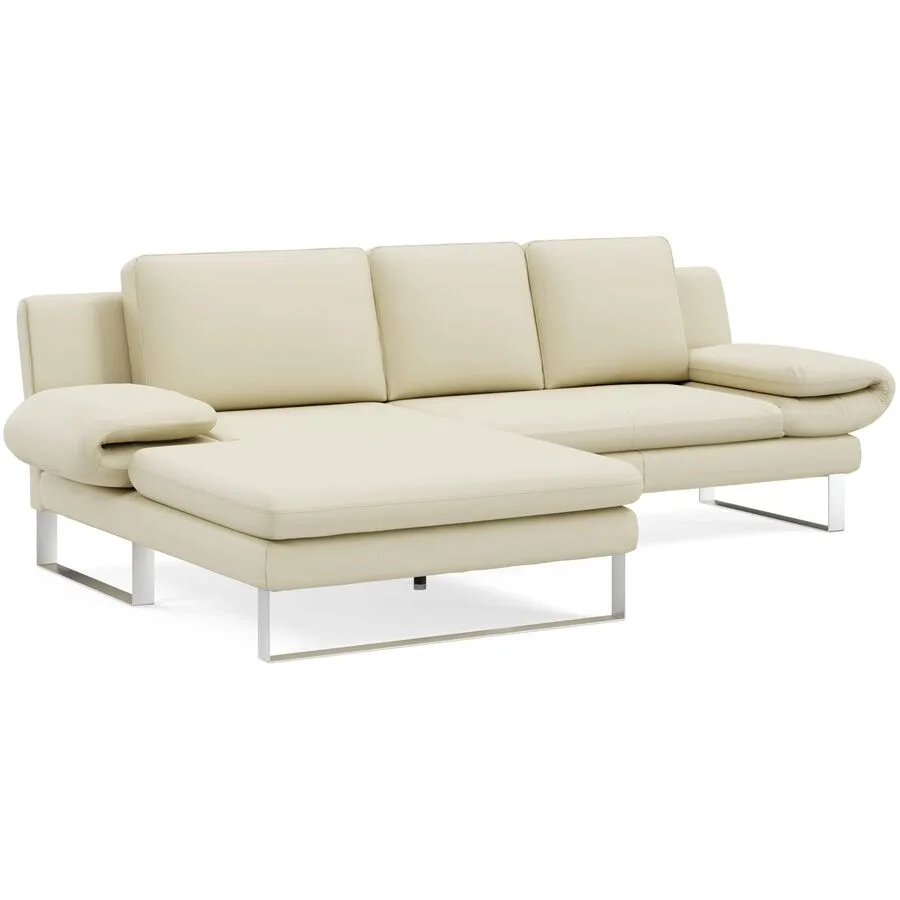 Ecksofa Jarek Leder elfenbein B 321 T 168 cm - Möbel Konfigurator: Traummöbel individuell zusammenstellen