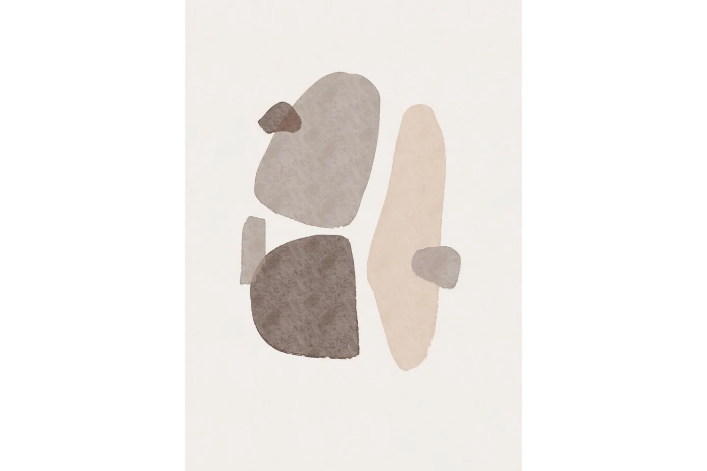Poster Shapes 50x70 cm - Svart/Vit