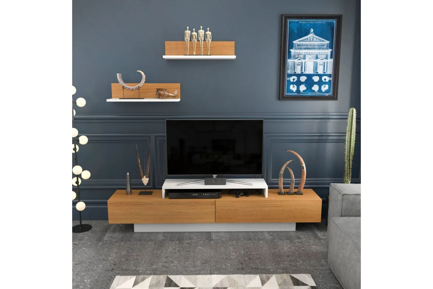 Rinorea Tv-möbelset 180x40 cm - Vit