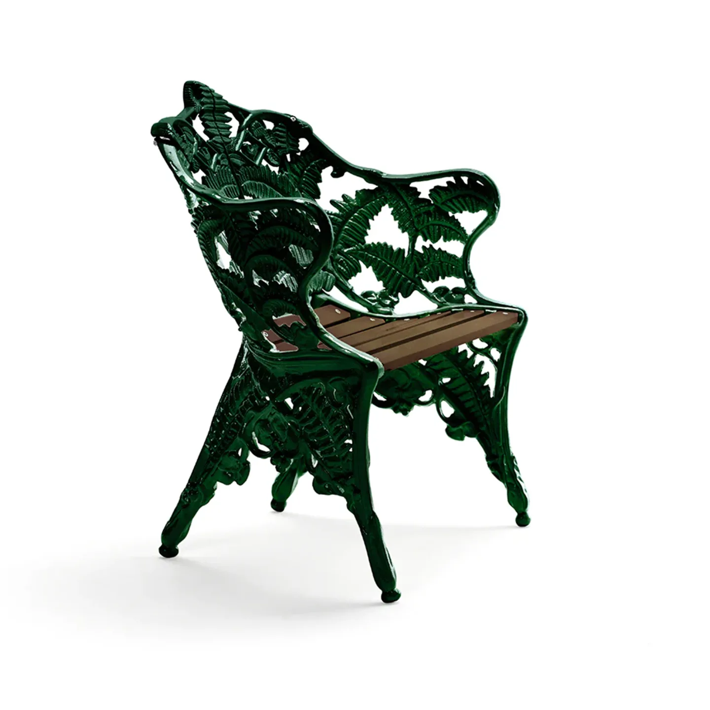 Byarums Bruk - Fåtölj Classic - Oljad Mahogny/Grönlackerad Aluminium - Fåtöljer utomhus - Grön - Metall/Trä