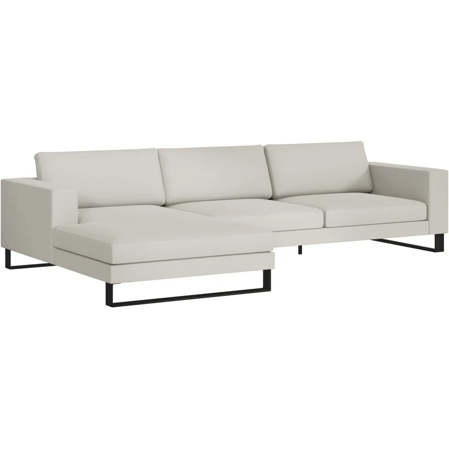 Ecksofa Domino Beige Stoff 310 cm 181 cm - Möbel Konfigurator: Traummöbel individuell zusammenstellen