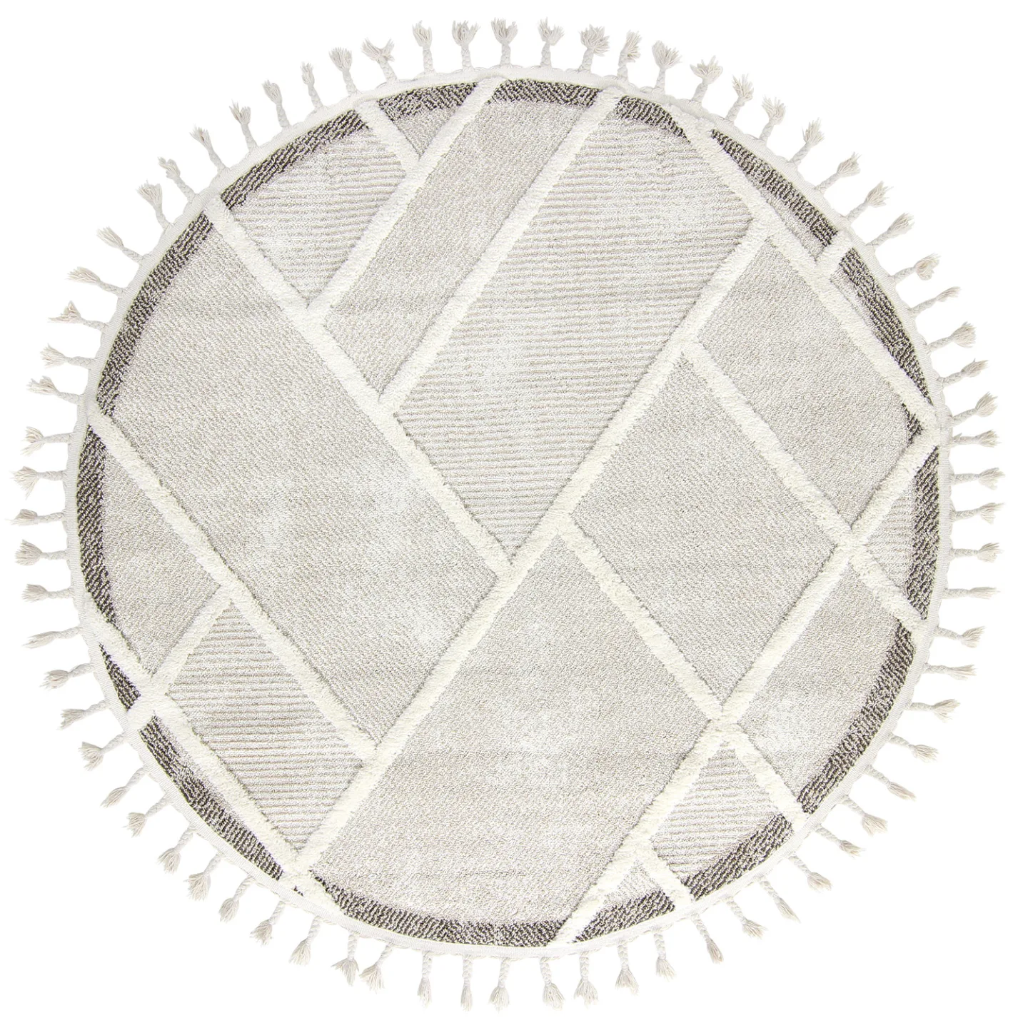 Runde tepper - Boston (beige) (Størrelse: Ø 160 cm)