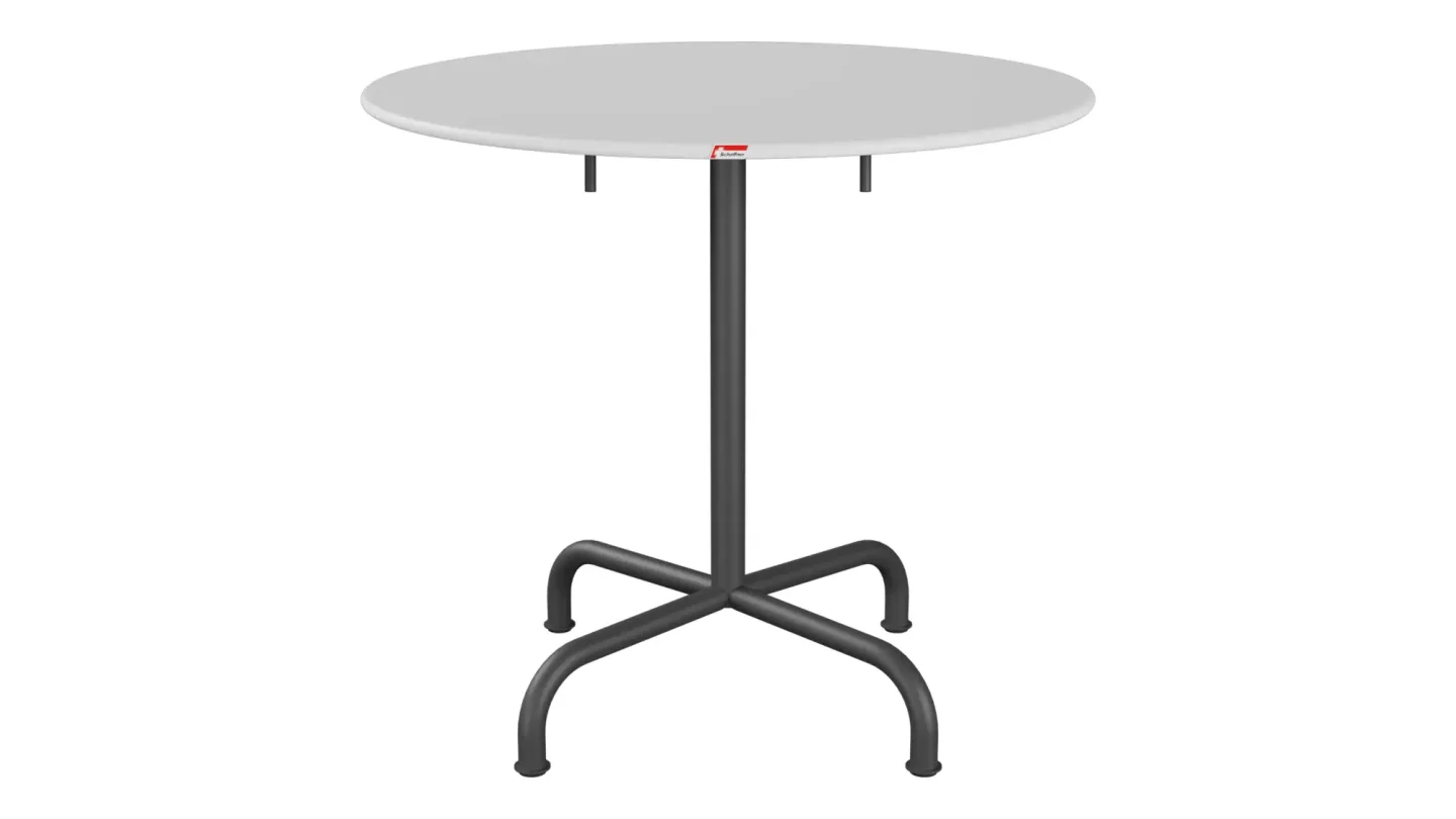 Schaffner Metall-Tisch Rigi Rund Weiss | Schubiger Möbel