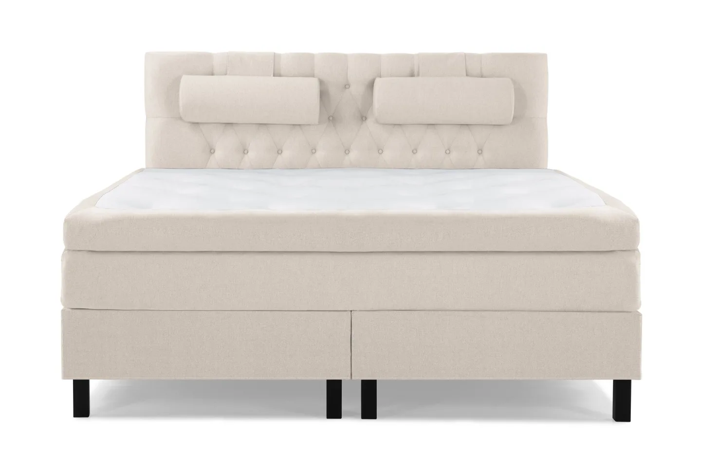 Lucky Komplett Sängpaket 160x200 Latex Diamant Sänggavel - Nackkudde Stor Beige