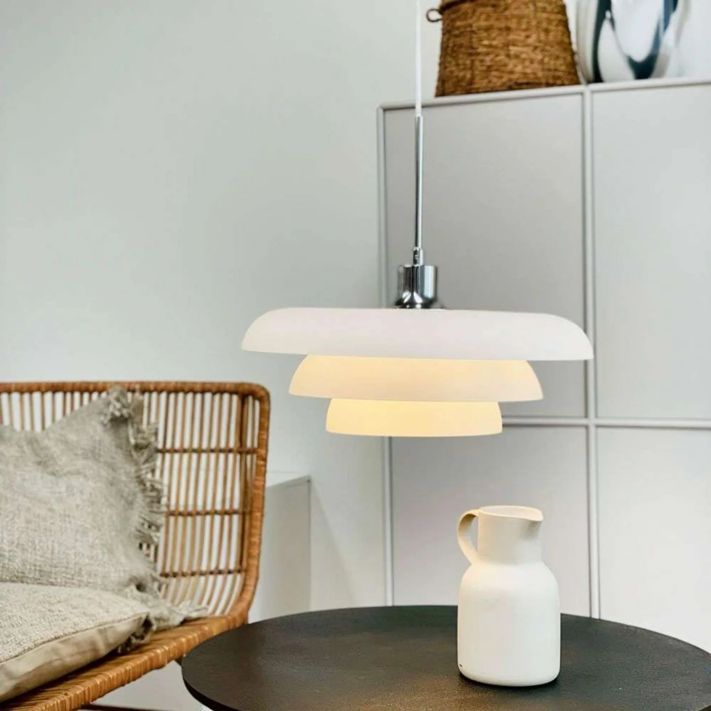 Ava Pendelleuchte, Ø40 cm, weiß, Opalglas - Dyberg Larsen - Wohnzimmer - Modern - Einflammig