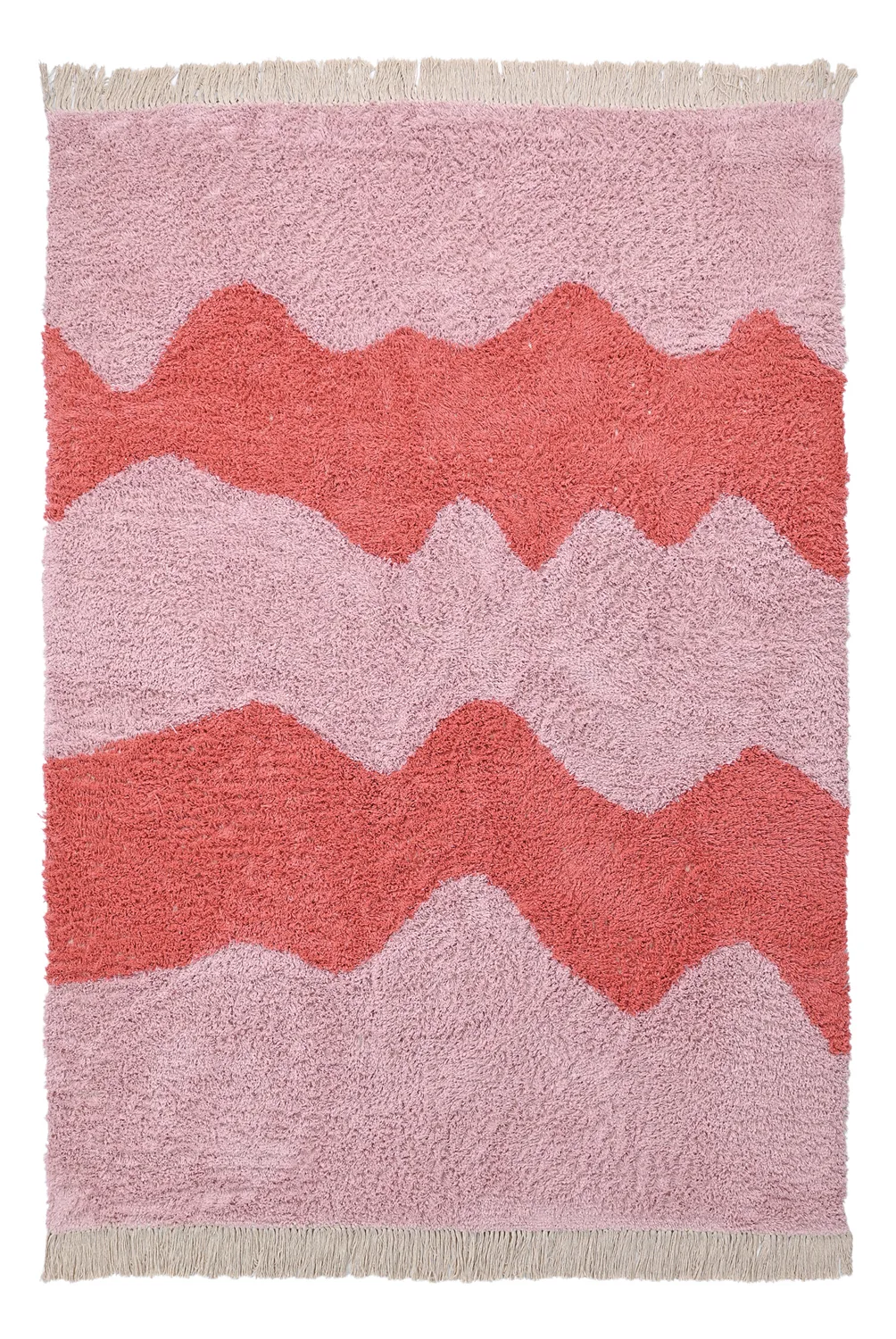 Ryetepper - Amira Natural Cotton Shaggy (rosa) (Størrelse: 160 x 230 cm)