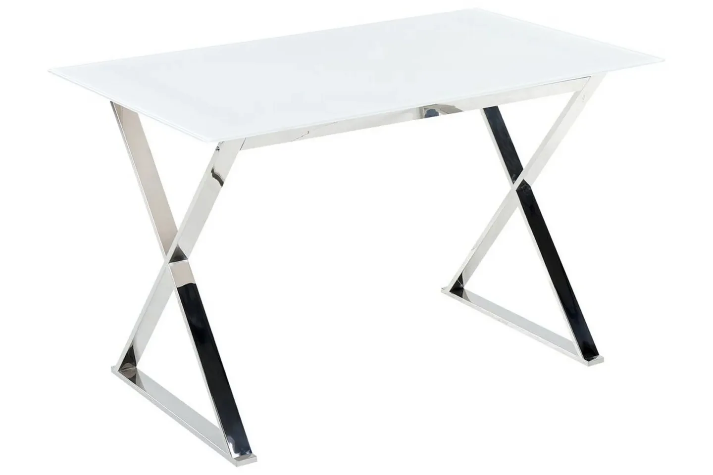 Foxter Matbord 70x120 cm - Vit/Silver