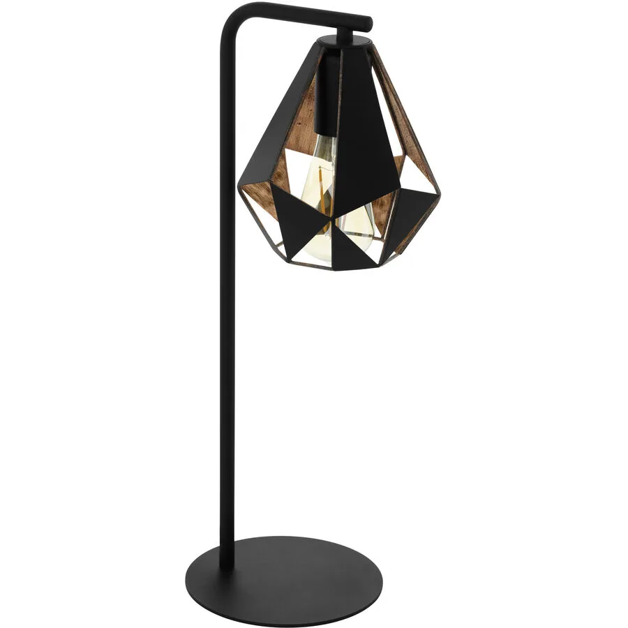 Eglo Tischlampe Carlton 4 Kupfer/Schwarz Stahl 16 cm 50.5 cm - Farbe: schwarz/kupfer