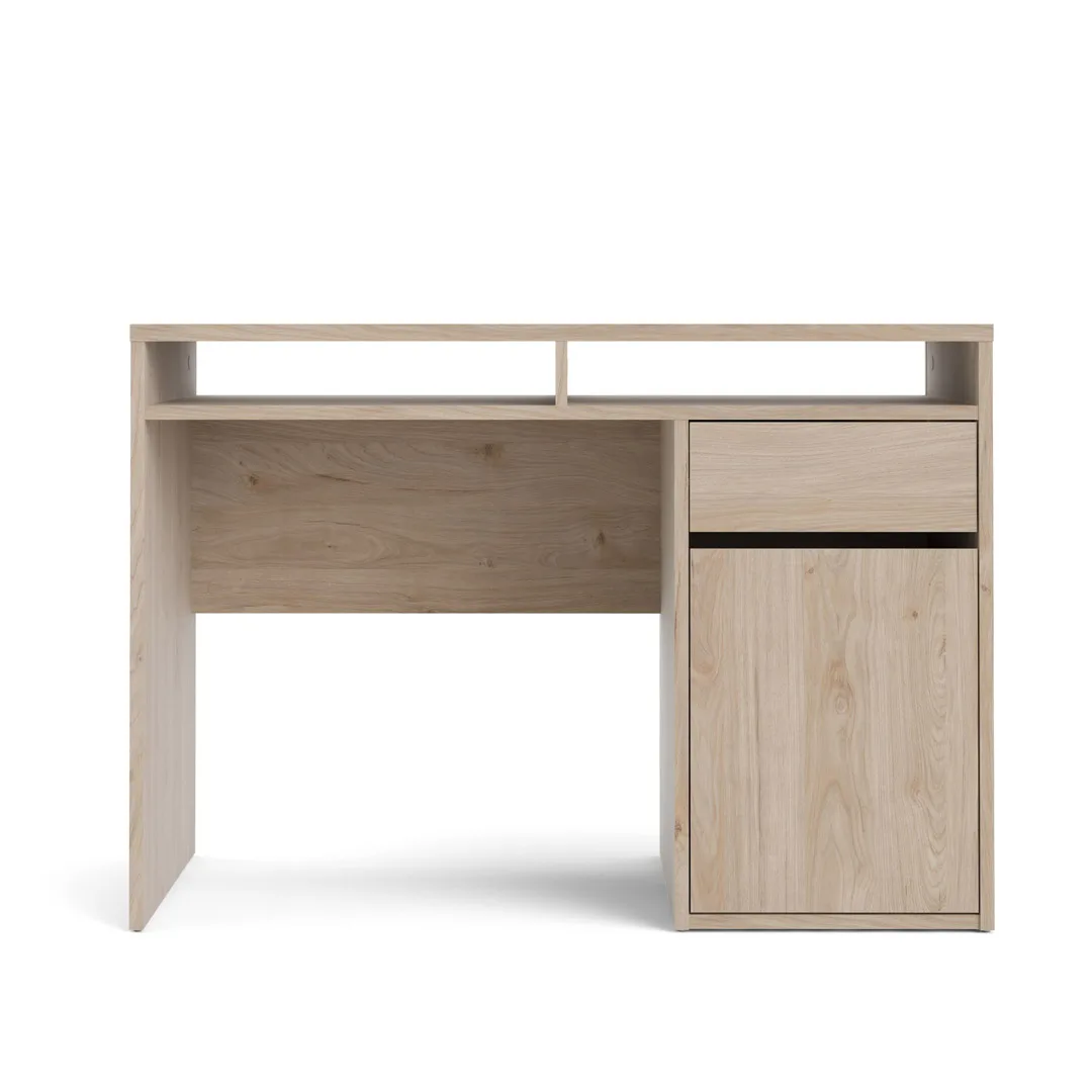 Fula Schreibtisch 1 Schublade und 1 Tür Hickory-Dekor.