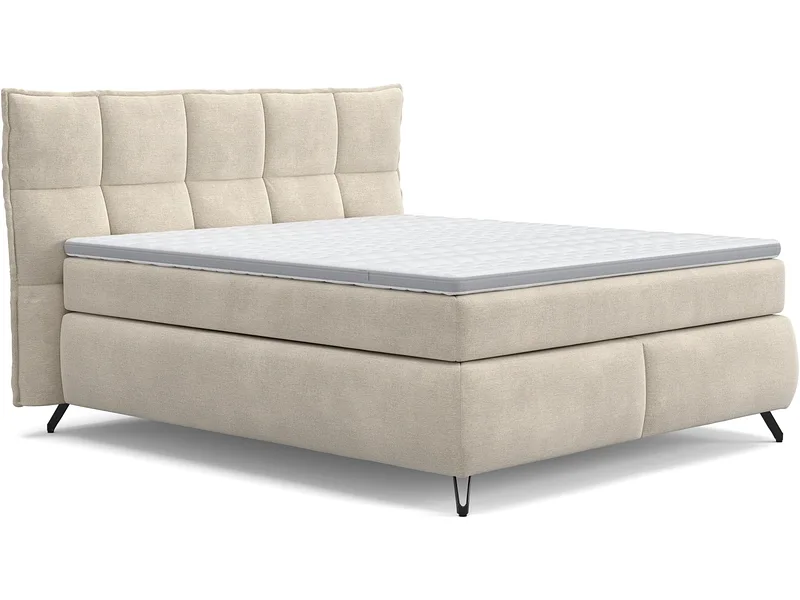 Boxspringbett SWISS HOME STYLE AGATA beige 160x200cm flexibel