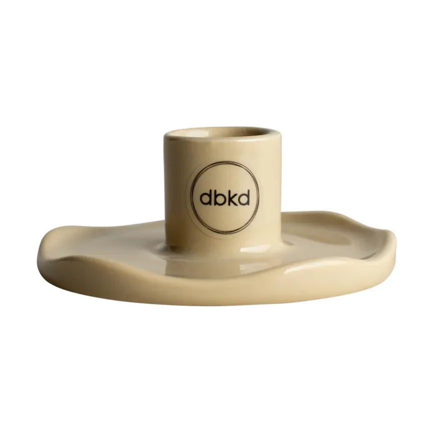 DBKD Wave Kerzenhalter Shiny yellow