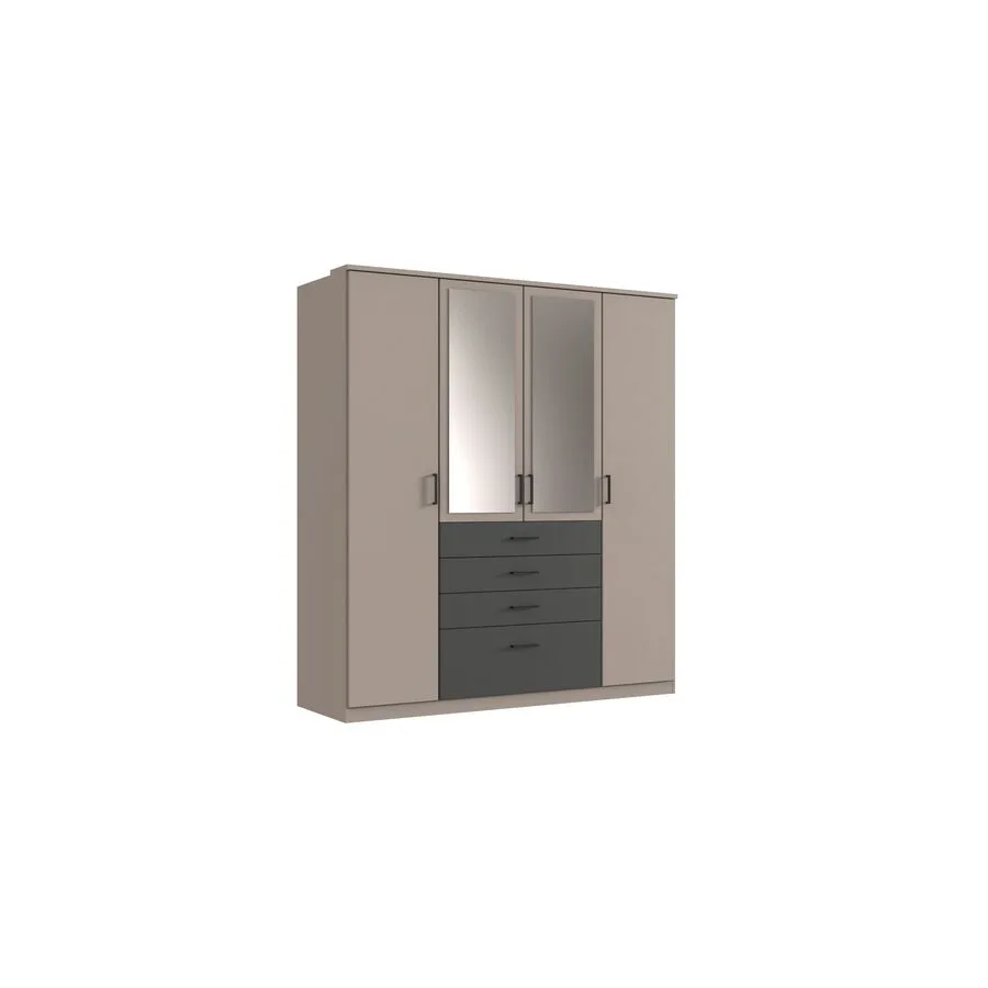 Kleiderschrank Coty graphit Holzwerkstoff B 180 cm