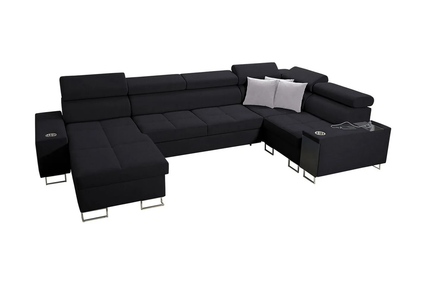 Morenia 4-sits Hörnbäddsoffa Vänster - Svart