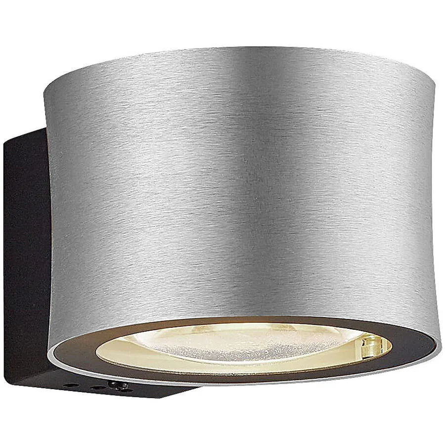 Designer-Wandlampe Bankamp Impuls Nickel matt - Farbe: silber - Material: Metall - LED - Lichtfarbe: Extra warmweiss - LED Energiesparlampen