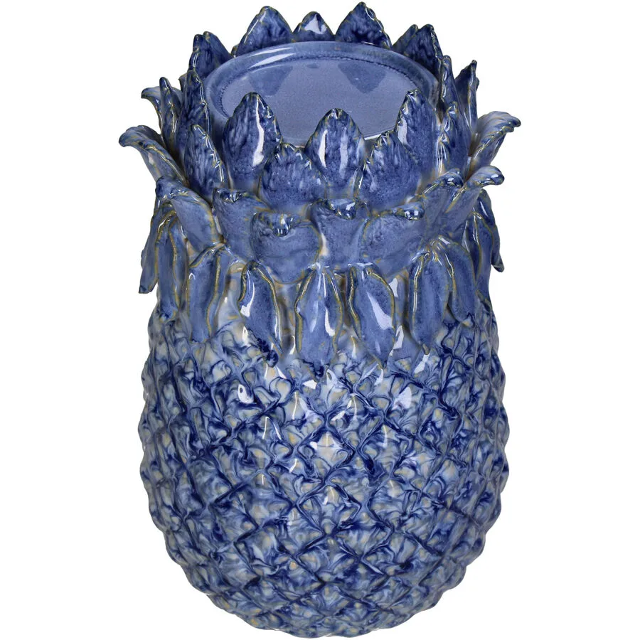 Kerzenhalter Kaars Blau Steingut 21.5 cm