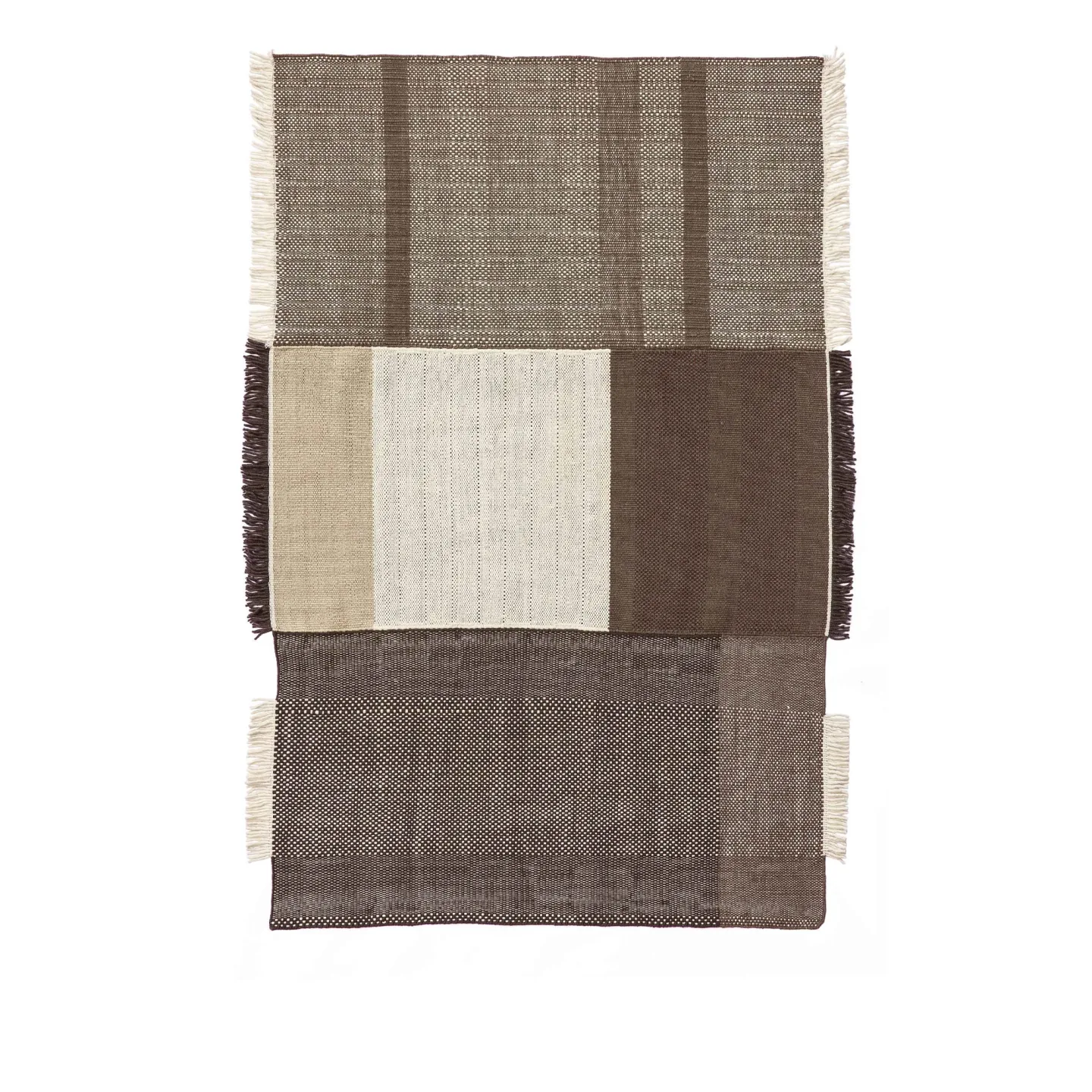 Nanimarquina - Tres Rug Chocolate 200x300 cm - Ullmattor - Elisa Padrón,Nani Marquina - Brun - Bomull/Ull