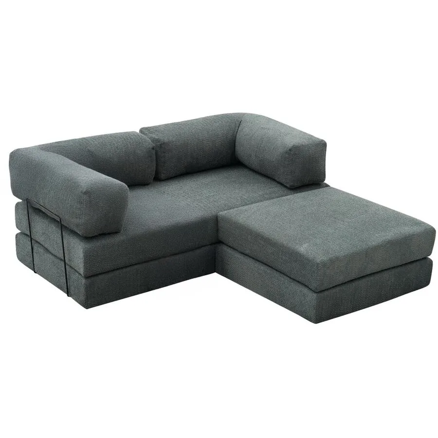 Bettsofa Foldbar Grün Fabric: 100% CHENILLE B 190 T 95 cm
