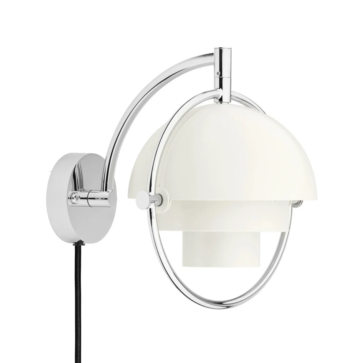 Multi-Line væglampe krom/hvid metal G9 - GUBI Multi-Lite - Stue - Design - Messing - Med én lyskilde