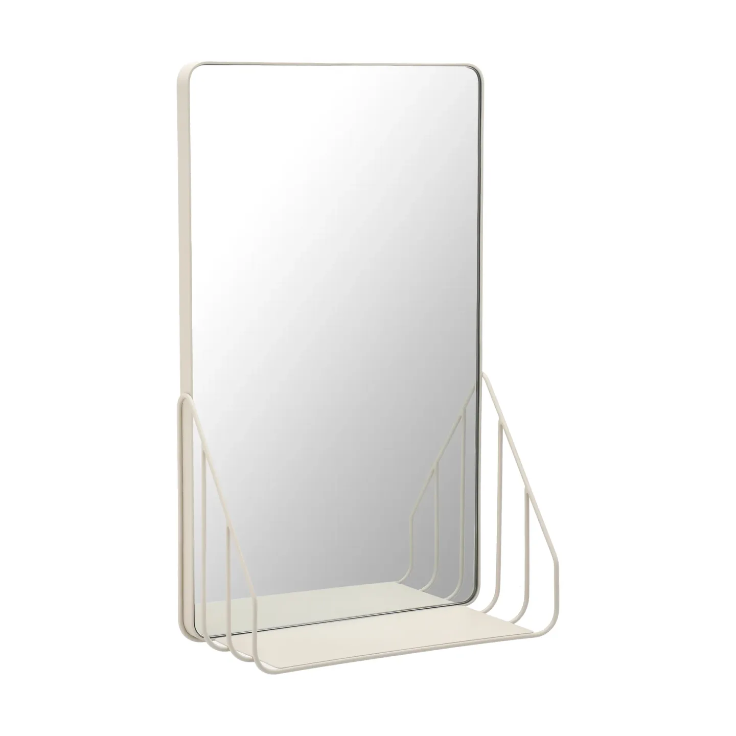 Scandi Living Nod Spiegel mit Regal 30x50 cm Beige
