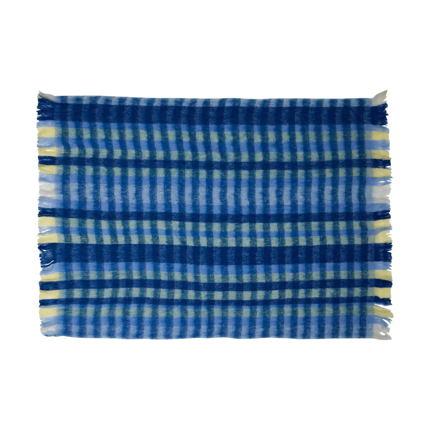 Hübsch Loom Plaid Blue, 140x200 cm