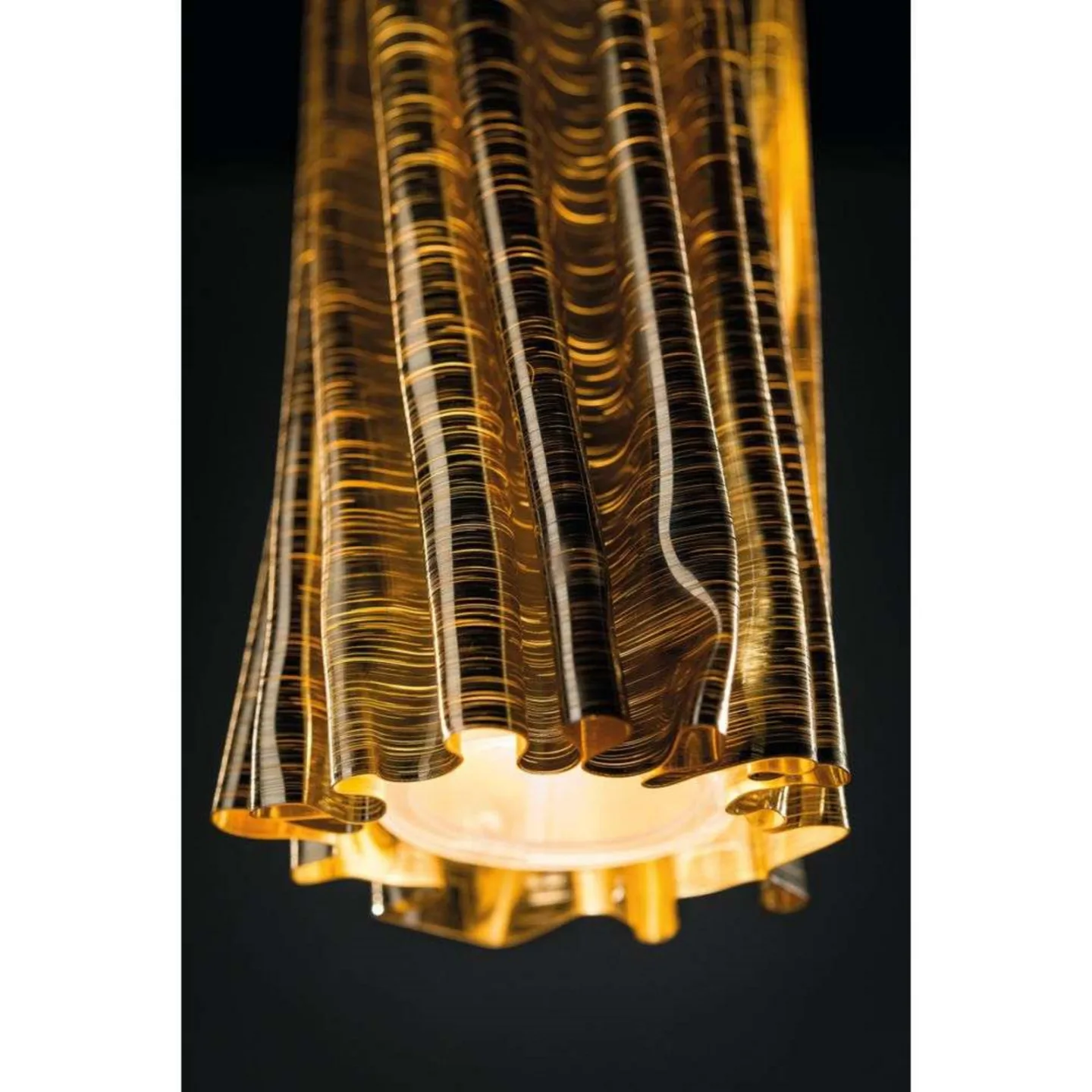 Accordéon Vertical Pendel Gold - Slamp - Stue - Plastik