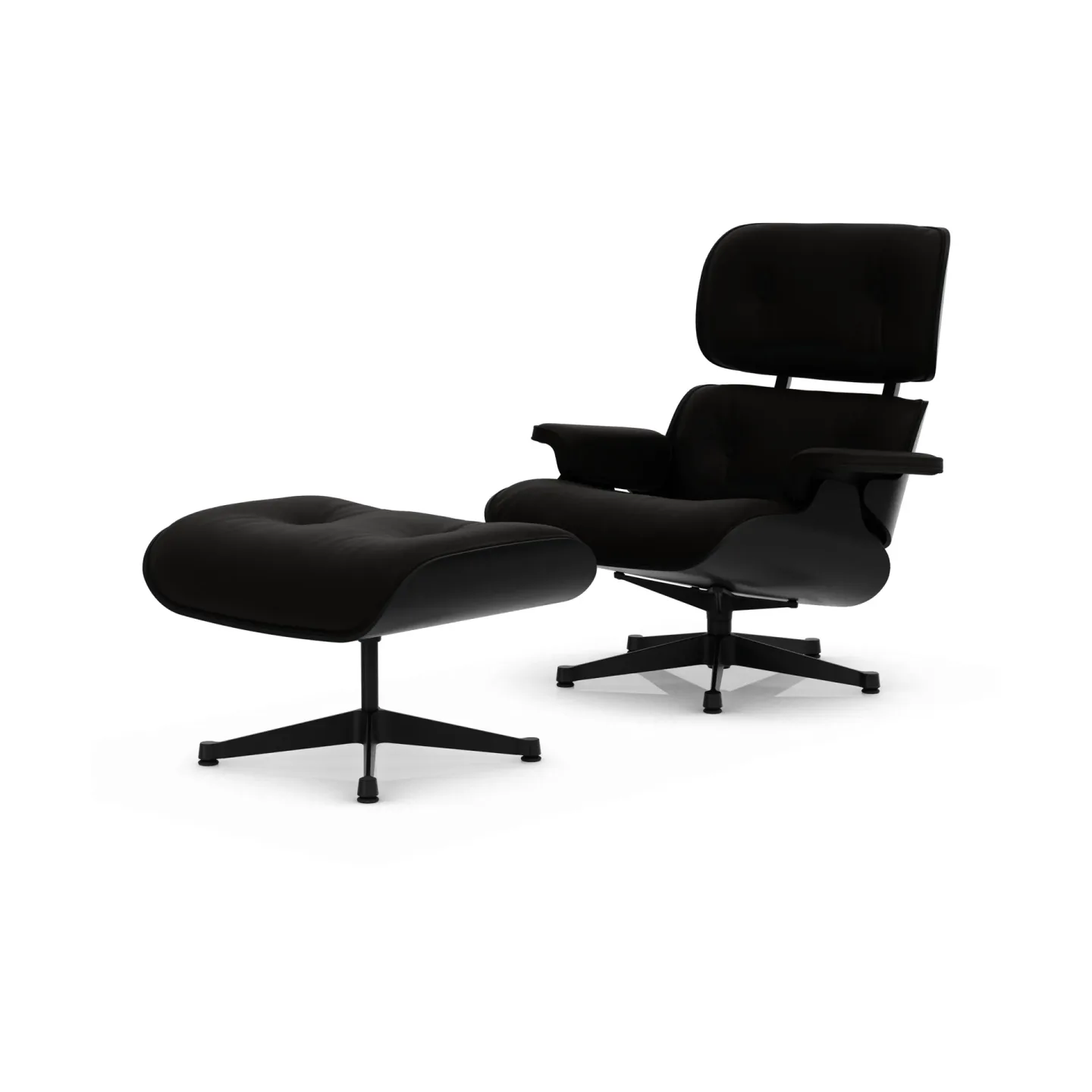 Vitra Eames Lounge Chair & Ottoman new dimensions 68 Chocolate-27 chestnut black-black steel