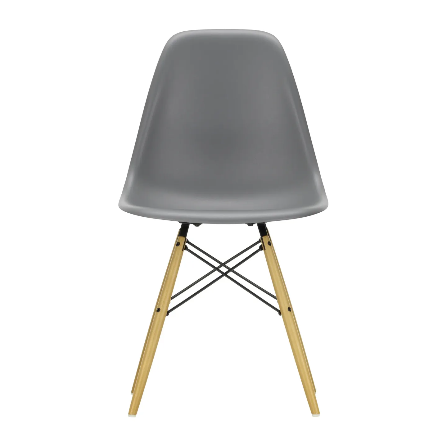 Vitra Eames Plastic Side Chair RE DSW stol 56 granite grey-golden maple