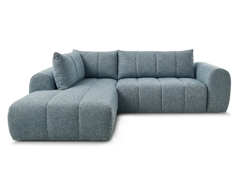 Ecksofa BOBOCHIC NESTY Stoff chiniert blau