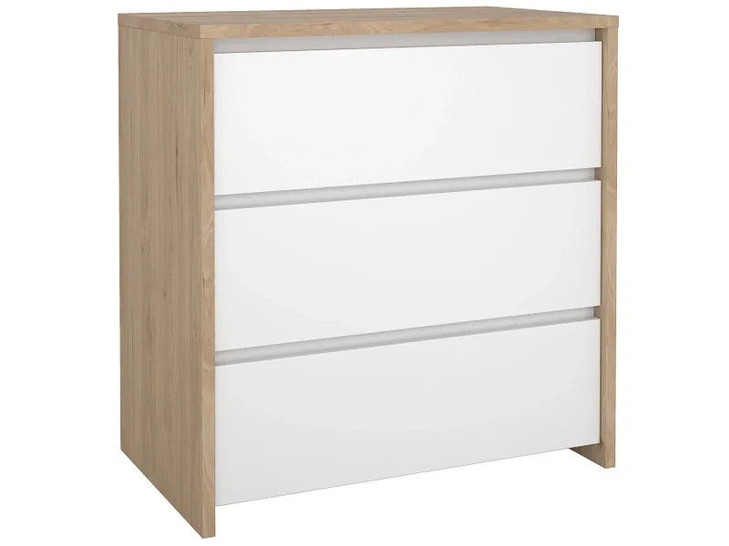 Kommode NEXT 3 Schubladen 48.1x80.1x83.8cm jackson eiche matt / glitzernd