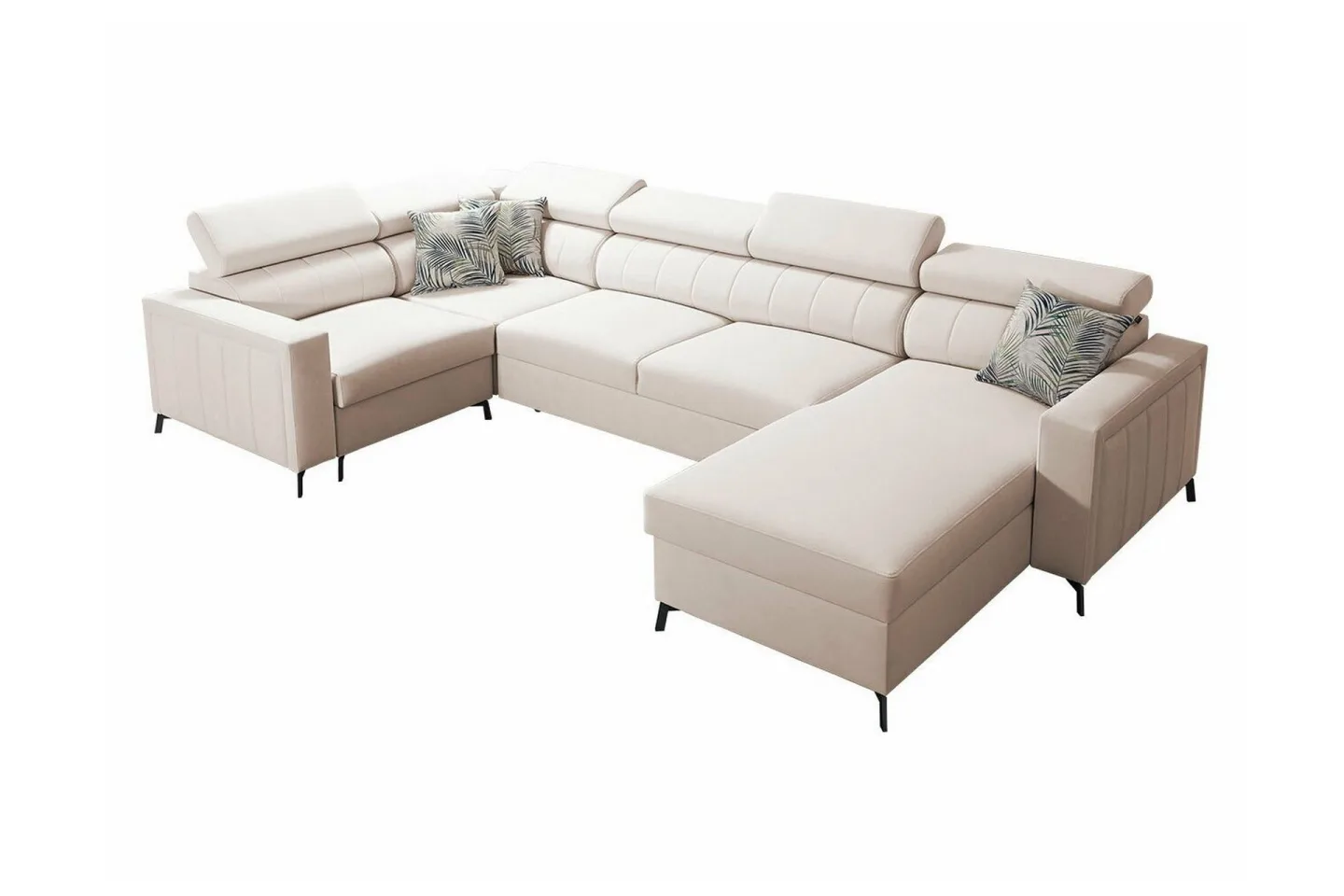 Galbally 4-sits Hörnbäddsoffa Beige/Light beige -