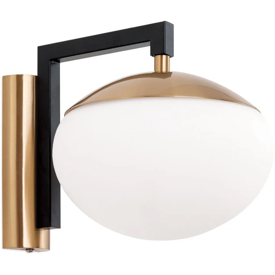 Wandlampe Josephine Gold/Schwarz Stahl 18 cm - Farbe: schwarz-gold