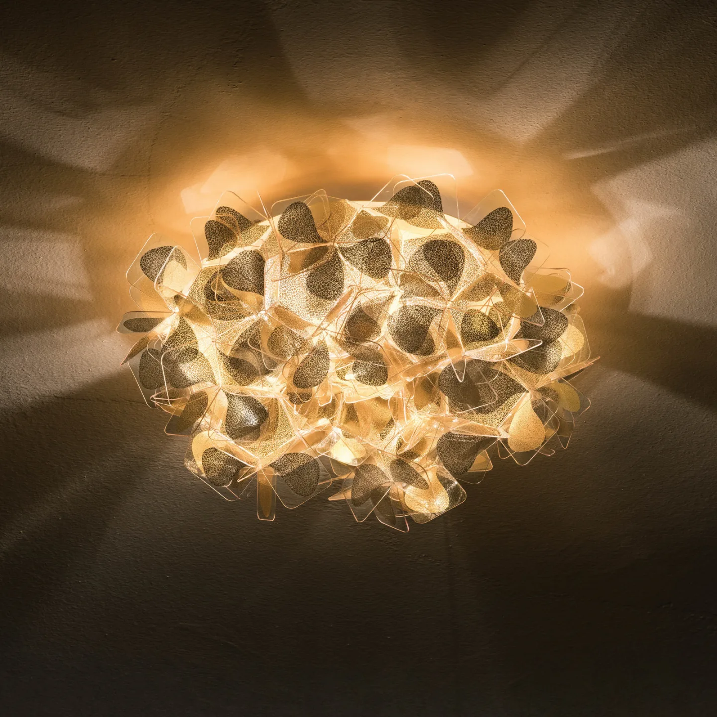 Clizia Decken-/Wandleuchte Mama Non Mama Mini Gold - Slamp Clizia Mama Non Mama - Wohnzimmer - Design - Kunststoff - Rund